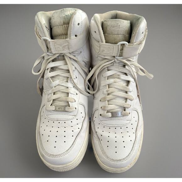 Nike AF1 Mid High Tops White Size 12 - Picture 4 of 9